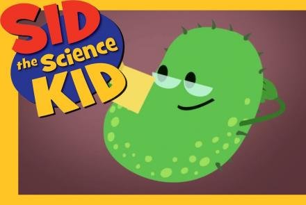A graphic of Sid the Science Kid.