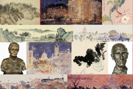 A collage of art by Dora Fugh Lee