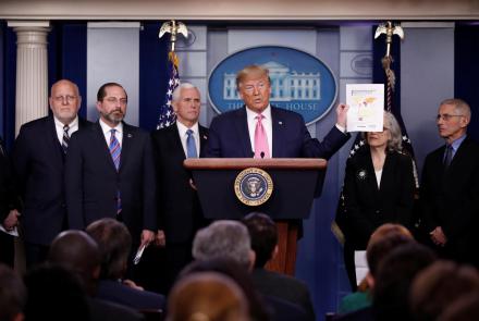 Trump defends virus response, announces new measures: asset-mezzanine-16x9