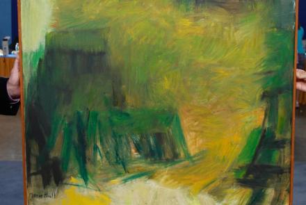Appraisal: Marie Hull "Yellow Hill" Oil Painting, ca. 1960: asset-mezzanine-16x9