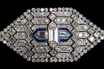 Appraisal: Sapphire & Diamond Brooch Pendant: asset-mezzanine-16x9