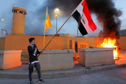 Iraqis supporting Iran-backed militia attack U.S. Embassy: asset-mezzanine-16x9