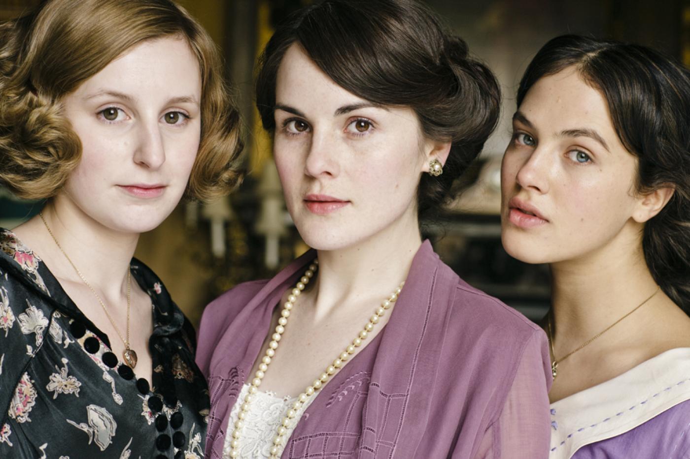 portrait of the 3 Grantham sisters from Season 1 of Downton Abbey